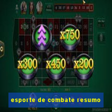 esporte de combate resumo